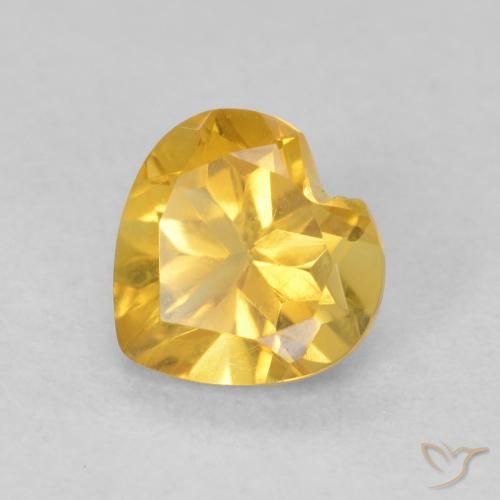 0.74ct Naturel Or moyen Citrine, Cœur, VVS-VS