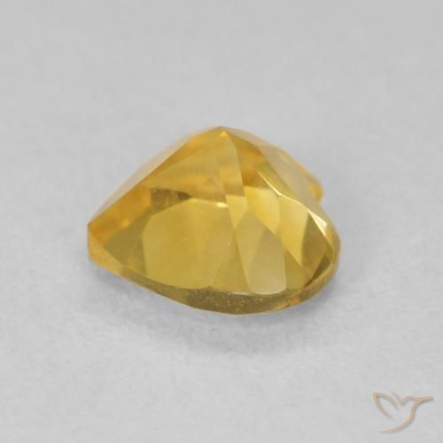 Citrine Or moyen naturelle Cœur, 0.74 ct, VVS-VS
