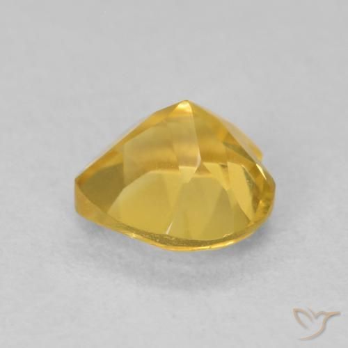 Citrine Orange Doré naturelle Cœur, 0.75 ct, VVS-VS