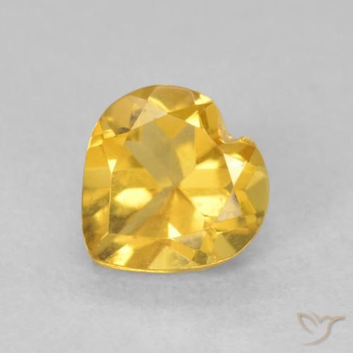 0.76ct Naturel Or moyen Citrine, Cœur, VVS-VS