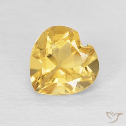 0.77ct Naturel Doré vif Citrine, Cœur, VVS-VS
