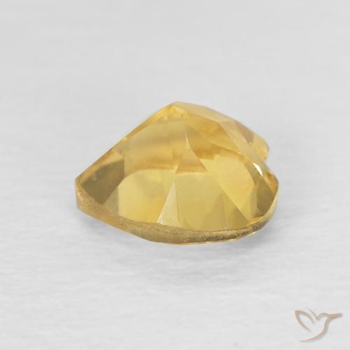 Citrine Doré vif naturelle Cœur, 0.77 ct, VVS-VS