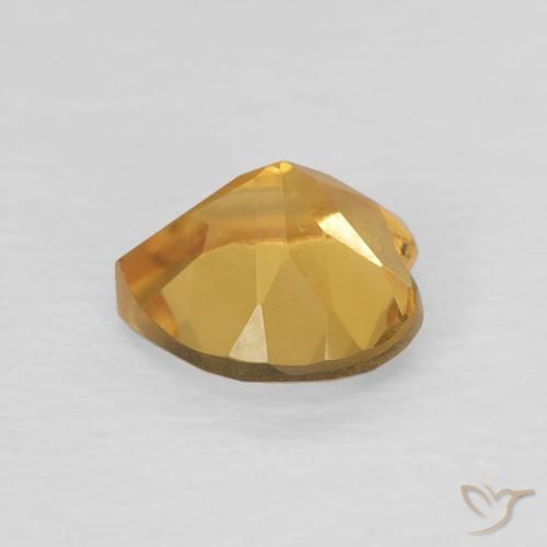 Citrine Doré moyen naturelle Cœur, 0.73 ct, VVS-VS