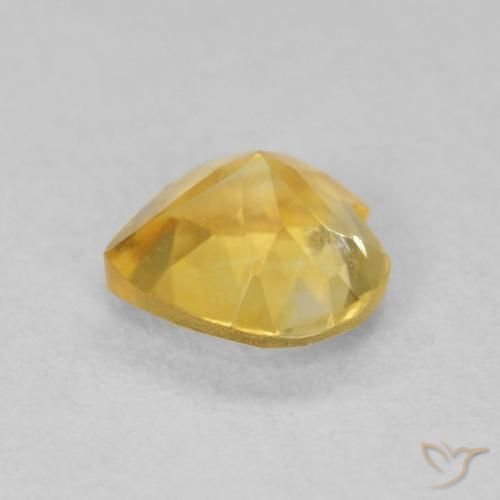 Citrine Doré naturelle Cœur, 0.66 ct, VVS-VS