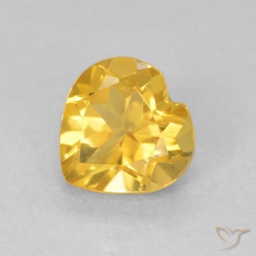 0.76ct Naturel Or moyen Citrine, Cœur, VVS-VS