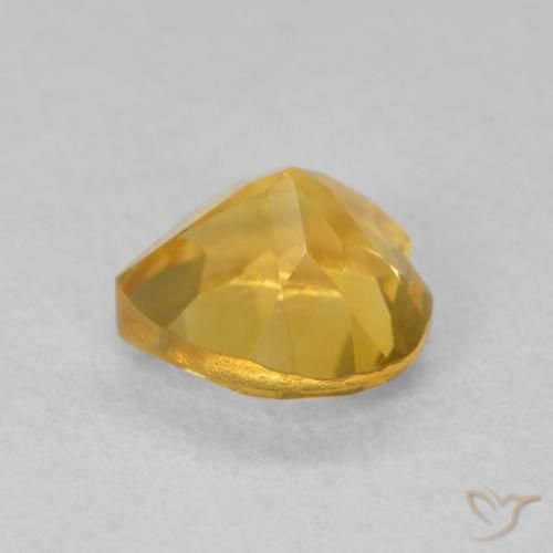 Citrine Or moyen naturelle Cœur, 0.76 ct, VVS-VS