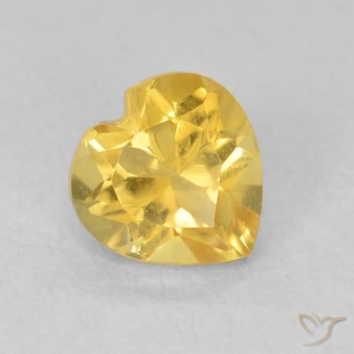 Citrine Orange Doré naturelle Cœur, 0.76 ct, VVS-VS