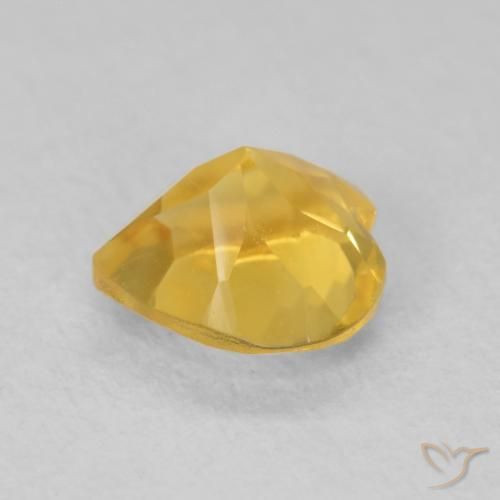 Citrine Orange Doré naturelle Cœur, 0.76 ct, VVS-VS