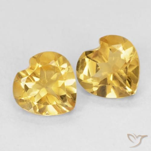 Shop natural 1.34ct Doré Citrine gems, Cœur, from Brésil at GemSelect. In stock, global shipping!