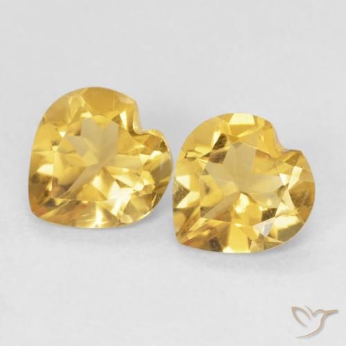 1.14ctw Naturel Doré moyen Citrine, Cœur, VVS-VS