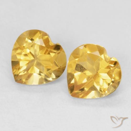 Shop natural 1.42ct Doré moyen Citrine gems, Cœur, from Brésil at GemSelect. In stock, global shipping!