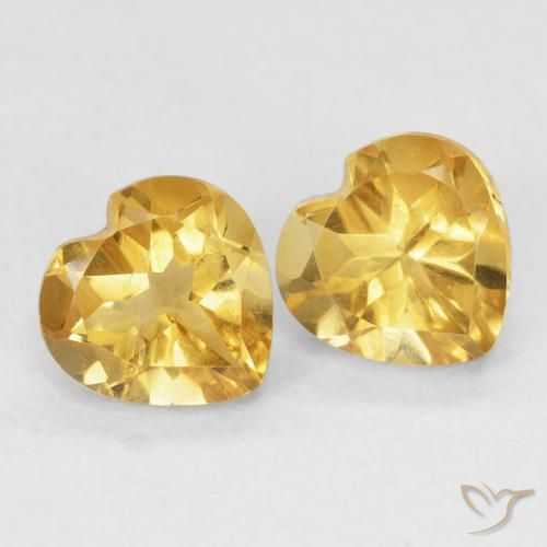Shop natural 1.51ct Doré moyen Citrine gems, Cœur, from Brésil at GemSelect. In stock, global shipping!