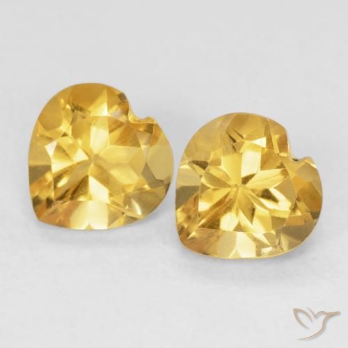 1.45ctw Naturel Doré moyen Citrine, Cœur, VVS-VS