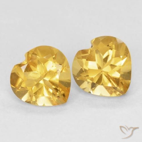 Shop natural 1.45ct Doré moyen Citrine gems, Cœur, from Brésil at GemSelect. In stock, global shipping!
