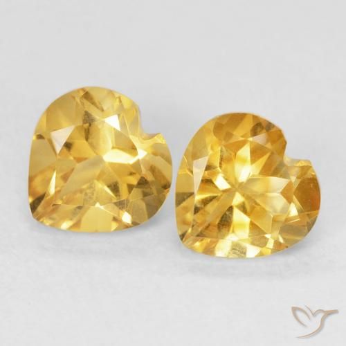 Shop natural 1.52ct Doré moyen Citrine gems, Cœur, from Brésil at GemSelect. In stock, global shipping!