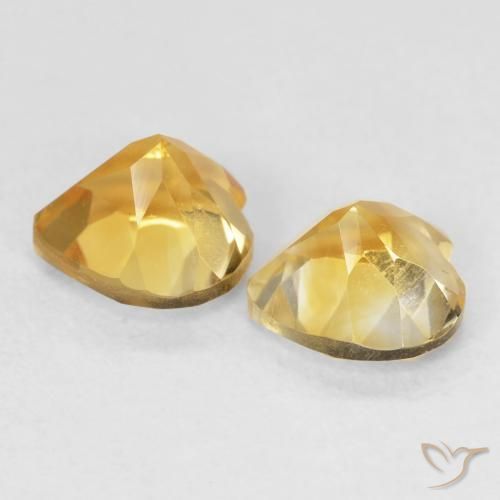 Shop natural 1.52ct Doré moyen Citrine gems, Cœur, from Brésil at GemSelect. In stock, global shipping!