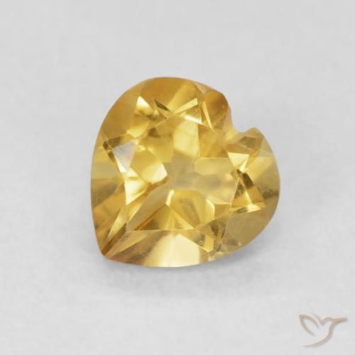 Citrine Or naturelle Cœur, 0.72 ct, VVS