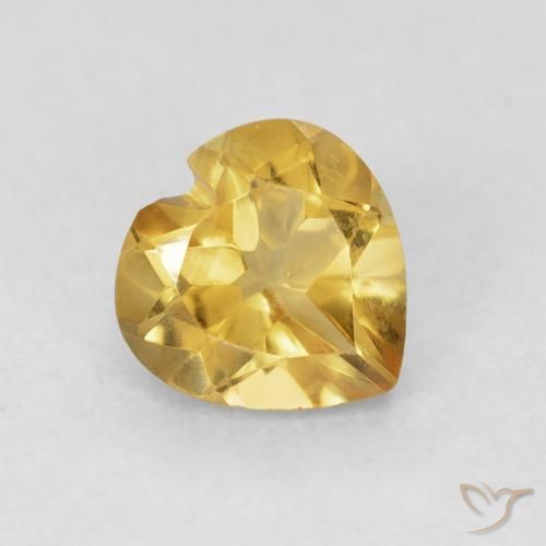 Citrine Or naturelle Cœur, 0.72 ct, VVS