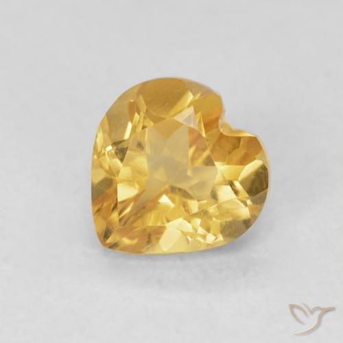 0.73ct Naturel Or Citrine, Cœur, VVS