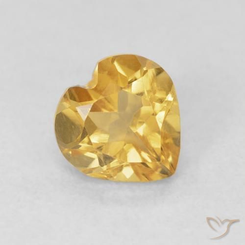 Citrine Or naturelle Cœur, 0.73 ct, VVS