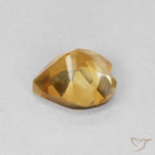 Citrine Medium Dark-Golden naturelle Cœur, 0.66 ct, VVS