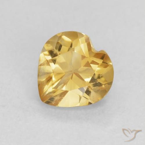 0.79ct Naturel Orange doré profond Citrine, Cœur, VVS