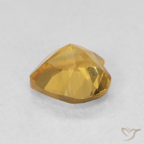 Citrine Or moyen naturelle Cœur, 0.79 ct, VVS