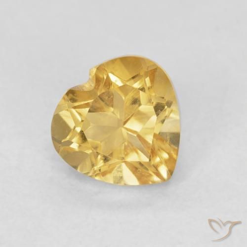 Citrine Or naturelle Cœur, 0.78 ct, VVS