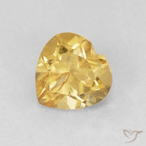 Citrine Or naturelle Cœur, 0.78 ct, VVS