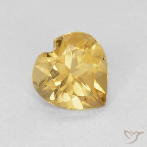 0.71ct Naturel Or moyen Citrine, Cœur, VVS