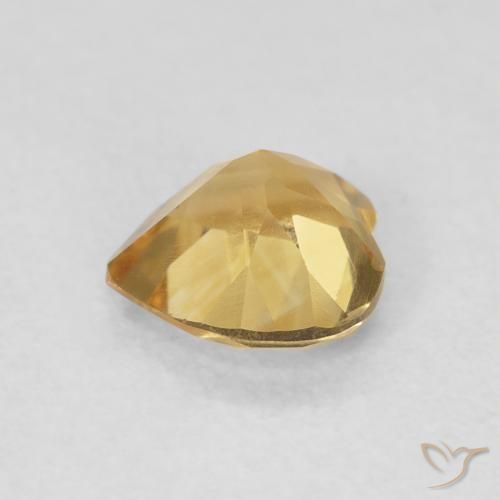 Citrine Or moyen naturelle Cœur, 0.71 ct, VVS