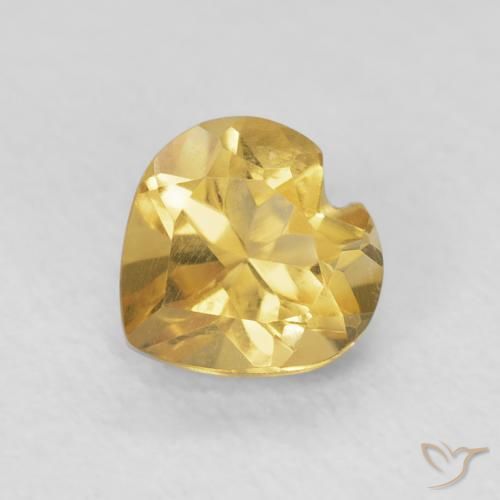 0.75ct Naturel Or moyen Citrine, Cœur, VVS