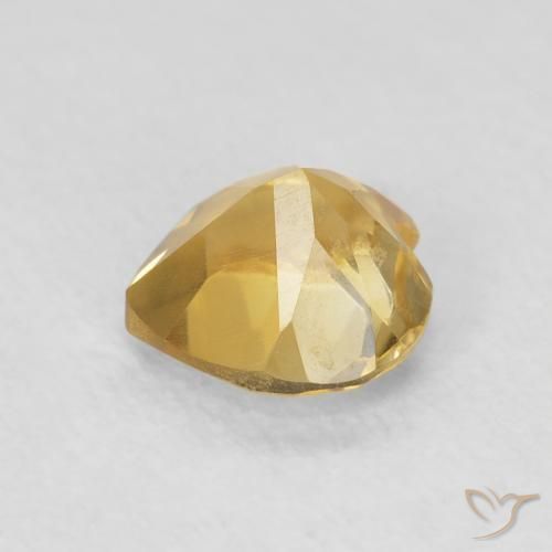 Citrine Or moyen naturelle Cœur, 0.75 ct, VVS