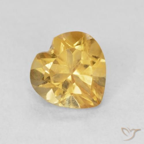 Citrine Medium Dark-Golden naturelle Cœur, 0.74 ct, VVS
