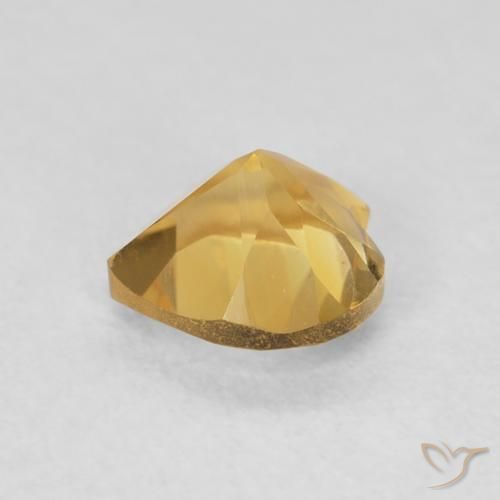 Citrine Orange doré profond naturelle Cœur, 0.74 ct, VVS