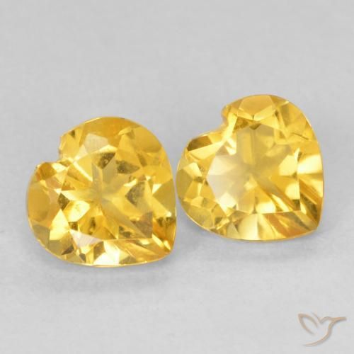 Shop natural 1.39ct Doré vif Citrine gems, Cœur, from Brésil at GemSelect. In stock, global shipping!