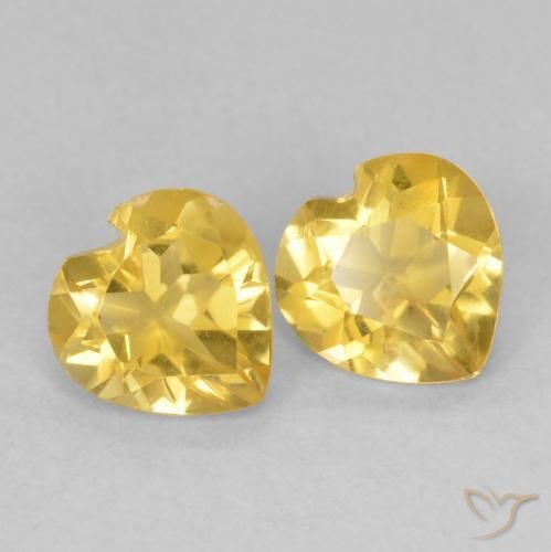 Shop natural 1.25ct Doré moyen Citrine gems, Cœur, from Brésil at GemSelect. In stock, global shipping!
