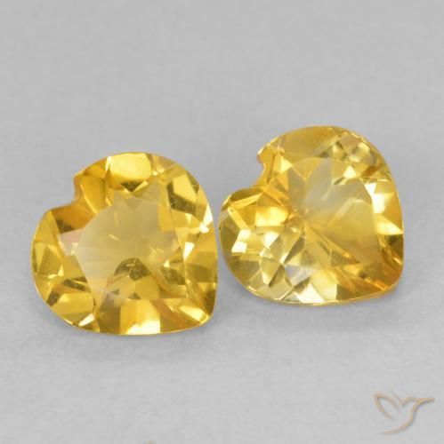 Shop natural 1.30ct Doré Citrine gems, Cœur, from Brésil at GemSelect. In stock, global shipping!