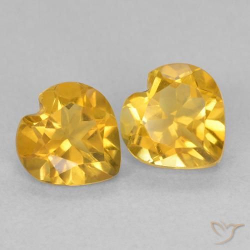 Shop natural 1.40ct Doré vif Citrine gems, Cœur, from Brésil at GemSelect. In stock, global shipping!