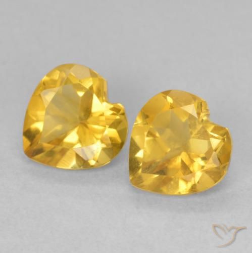 1.38ctw Naturel Doré profond Citrine, Cœur, VVS-VS