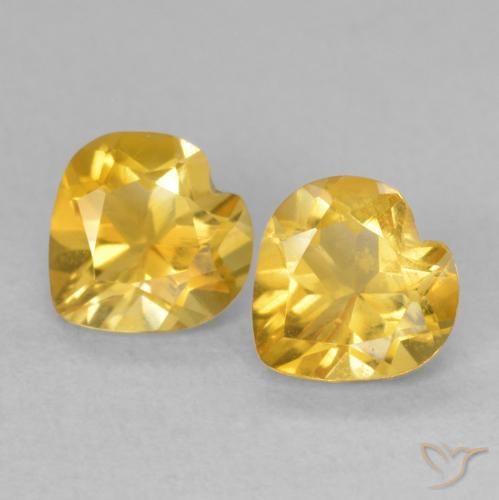 1.41ctw Naturel Doré profond Citrine, Cœur, VVS-VS