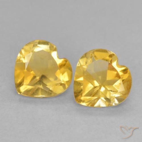 Shop natural 1.31ct Doré vif Citrine gems, Cœur, from Brésil at GemSelect. In stock, global shipping!