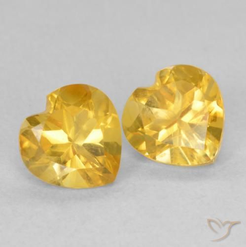 Shop natural 1.40ct Doré vif Citrine gems, Cœur, from Brésil at GemSelect. In stock, global shipping!
