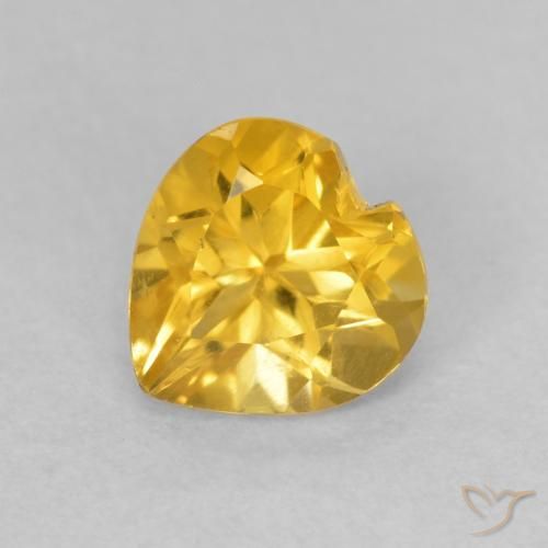 0.73ct Naturel Doré moyen Citrine, Cœur, VVS-VS