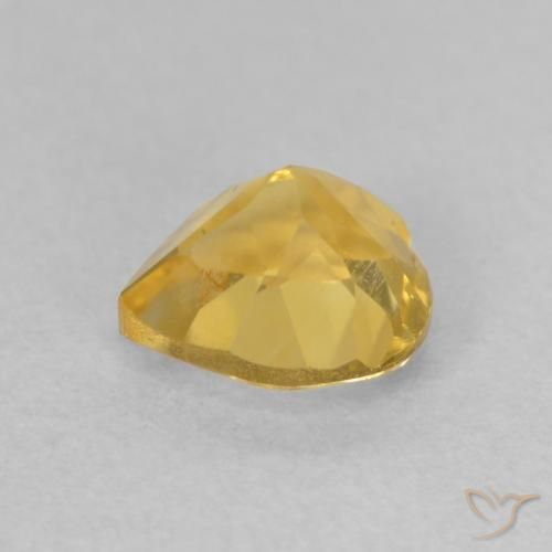 Citrine Doré moyen naturelle Cœur, 0.73 ct, VVS-VS