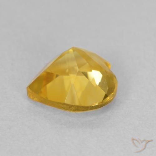 Citrine Orange Doré naturelle Cœur, 0.73 ct, VVS-VS