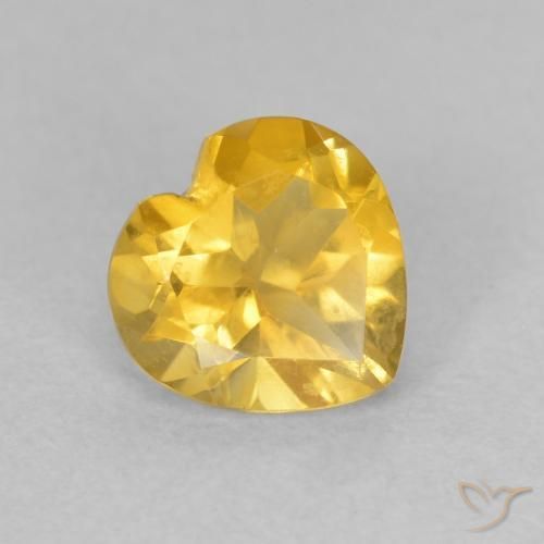 0.71ct Naturel Orange Doré Citrine, Cœur, VVS-VS