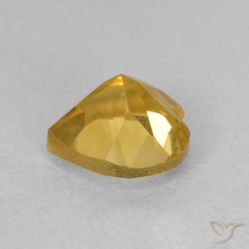 Citrine Doré moyen naturelle Cœur, 0.75 ct, VVS-VS