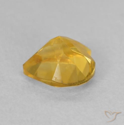 Citrine Orange Doré naturelle Cœur, 0.76 ct, VVS-VS