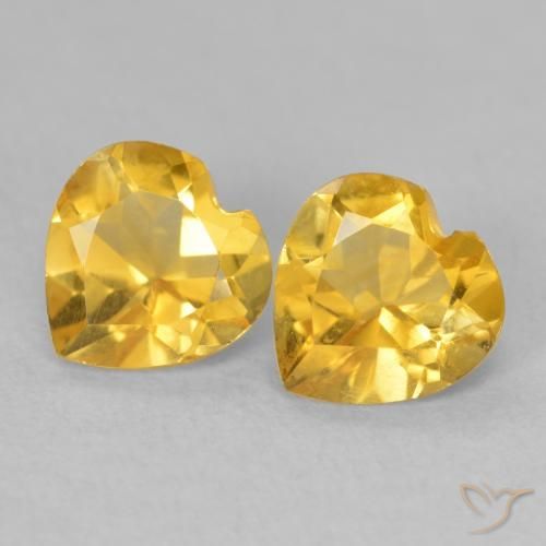 Shop natural 1.34ct Doré moyen Citrine gems, Cœur, from Brésil at GemSelect. In stock, global shipping!